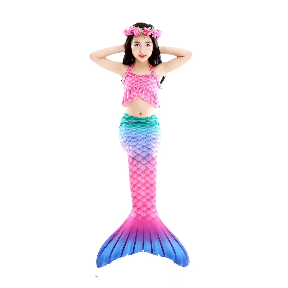 Mermaid Bikini Swimsuit With Flipper Monofin Costume