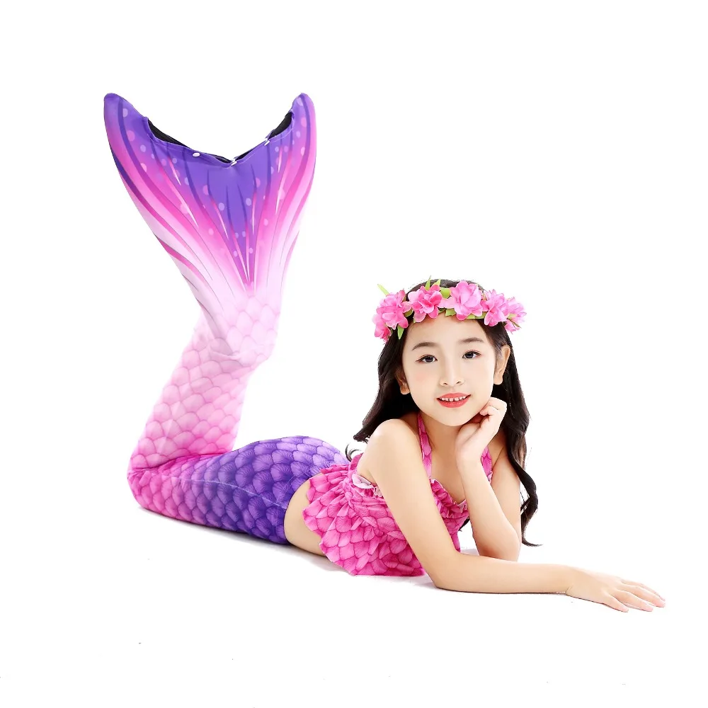 Mermaid Bikini Swimsuit With Flipper Monofin Costume