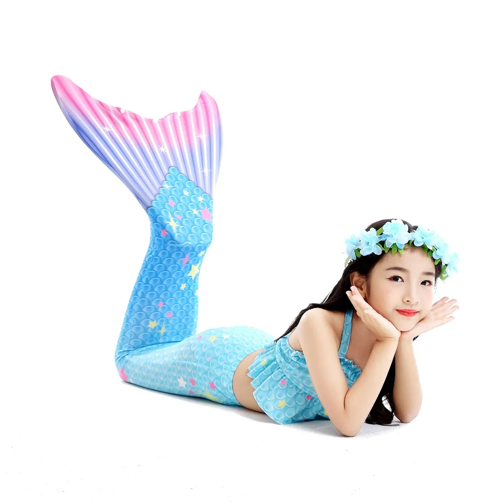 Mermaid Bikini Swimsuit With Flipper Monofin Costume