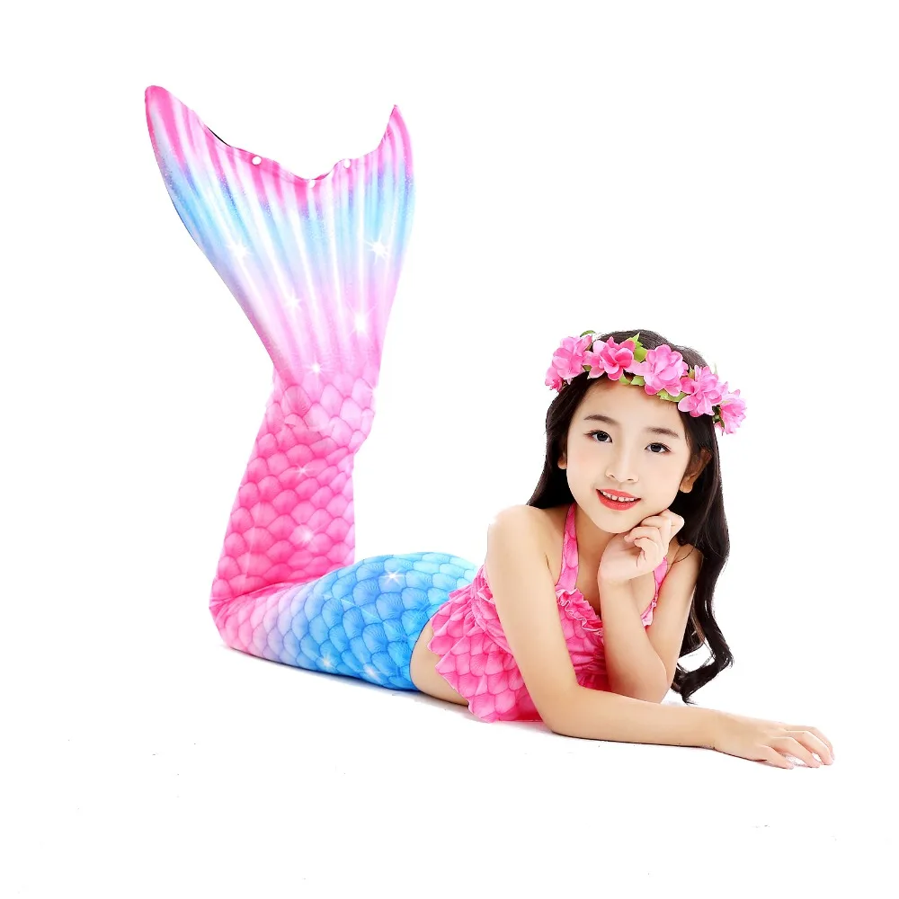 Mermaid Bikini Swimsuit With Flipper Monofin Costume
