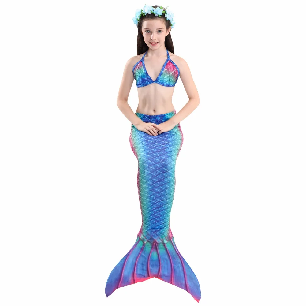 Mermaid Bikini Swimsuit With Flipper Monofin Costume