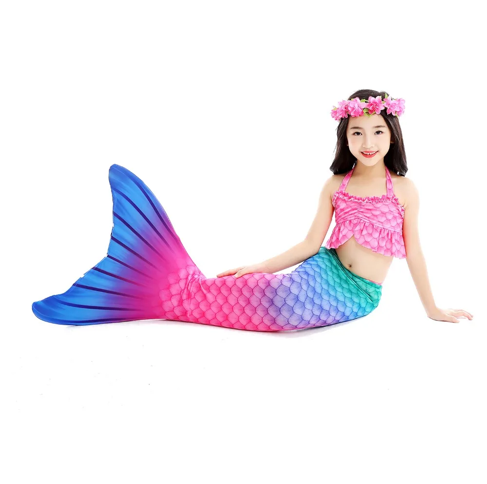 Mermaid Bikini Swimsuit With Flipper Monofin Costume