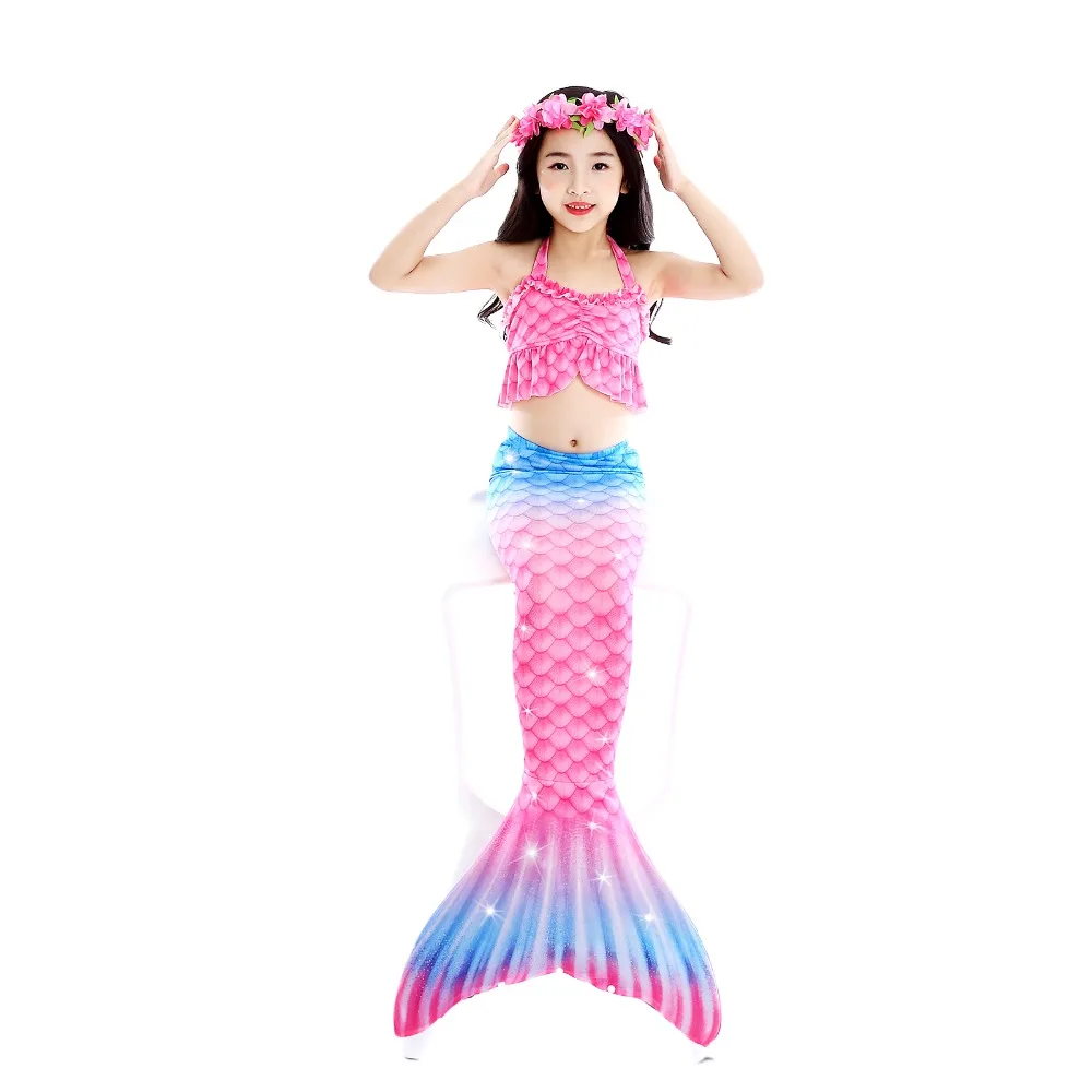 Mermaid Bikini Swimsuit With Flipper Monofin Costume