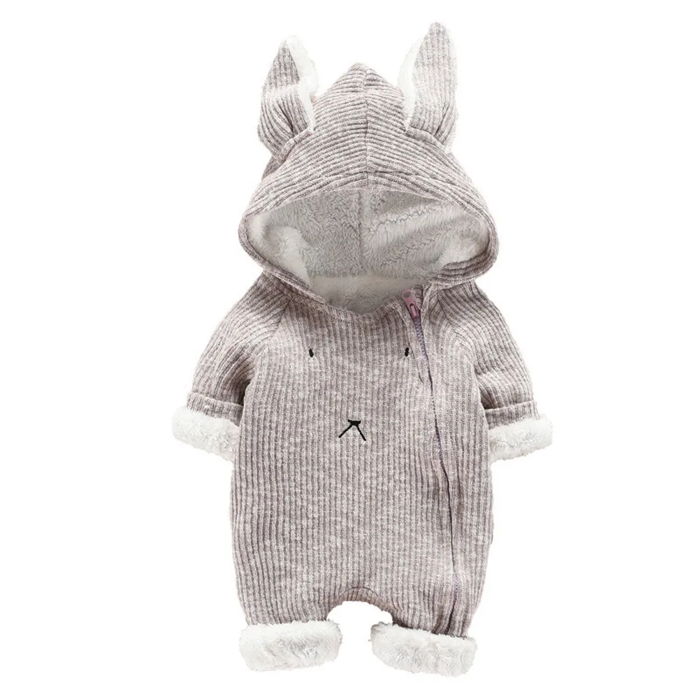 Kawaii 3D Ear Rabbit Toddler Infant Baby Hooded Jumpsuit