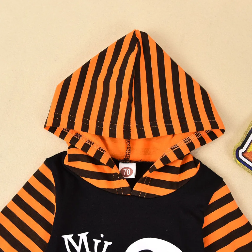Kawaii Halloween Letter Toddler Infant Baby Hooded Costume