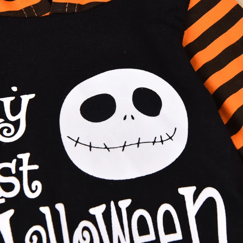 Kawaii Halloween Letter Toddler Infant Baby Hooded Costume