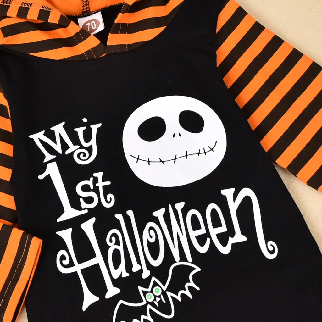 Kawaii Halloween Letter Toddler Infant Baby Hooded Costume