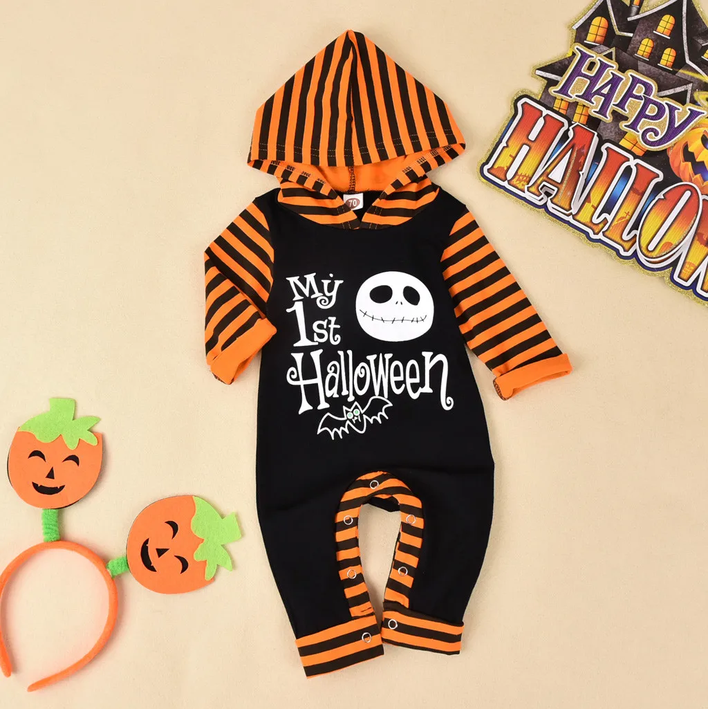 Kawaii Halloween Letter Toddler Infant Baby Hooded Costume