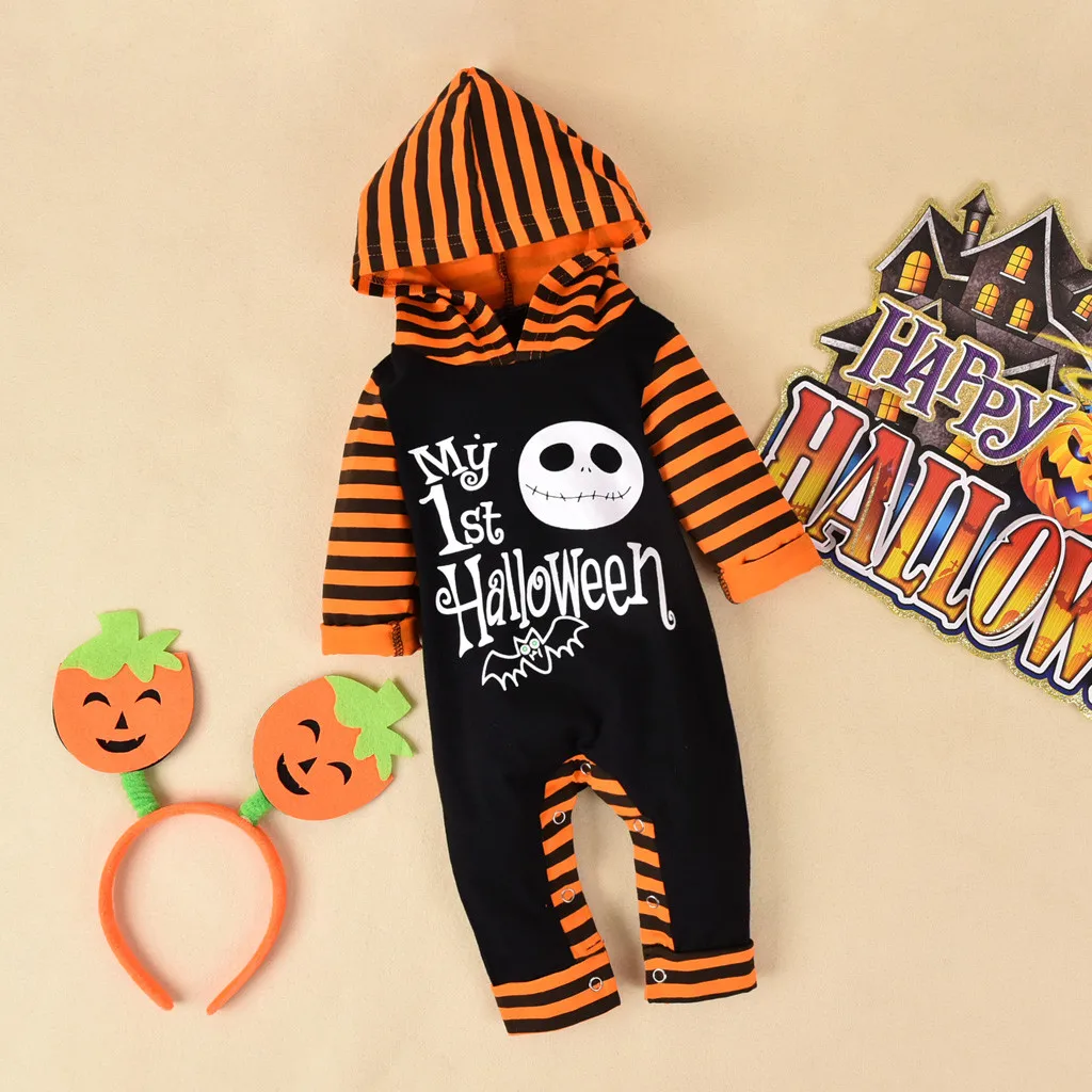 Kawaii Halloween Letter Toddler Infant Baby Hooded Costume