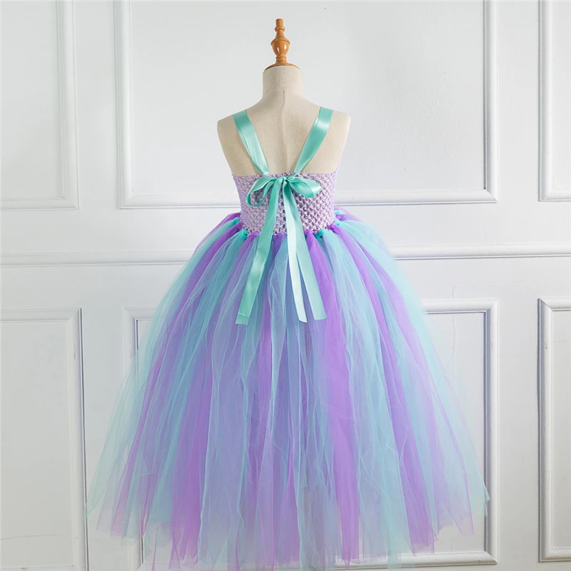 Rainbow Unicorn Candy Princess Dress Costume For Kids