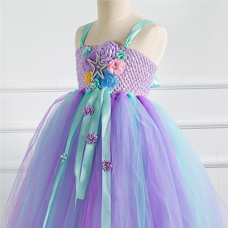 Rainbow Unicorn Candy Princess Dress Costume For Kids
