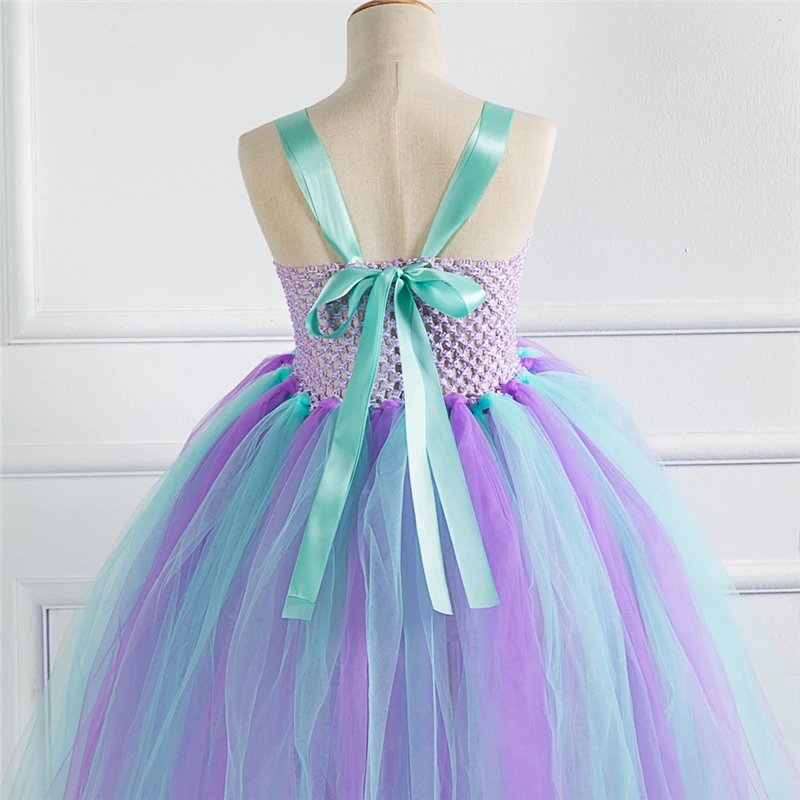 Rainbow Unicorn Candy Princess Dress Costume For Kids