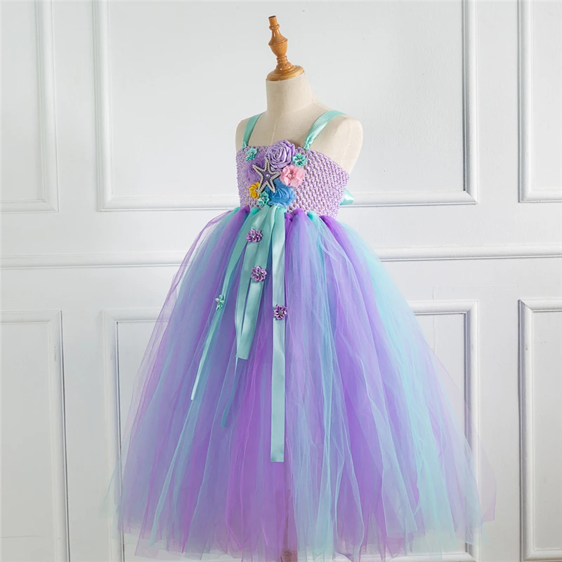 Rainbow Unicorn Candy Princess Dress Costume For Kids