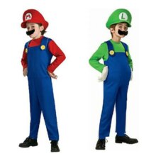Super Mario Brothers Luigi Bros Plumber Fancy Dress Costume Super Mario Brothers Luigi Bros Plumber Fancy Dress Costume