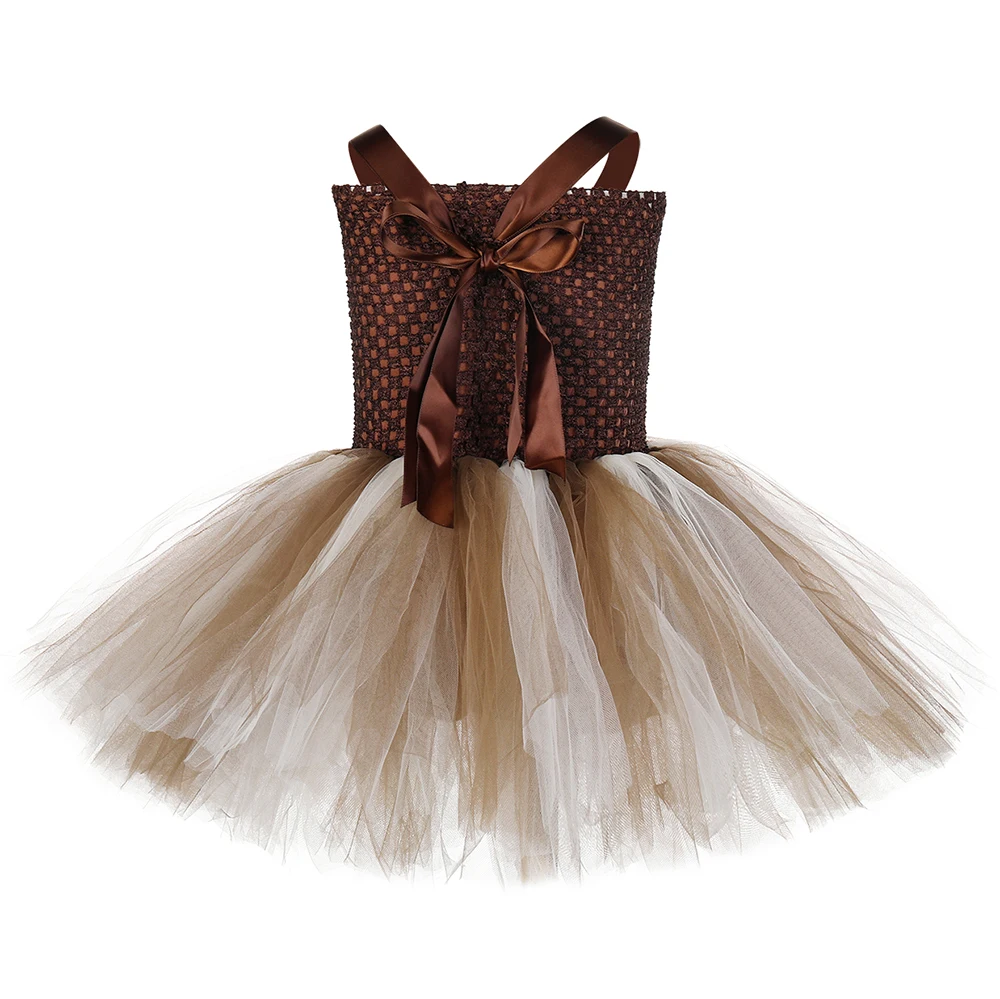 Giraffe Tutu Dress With Matching Headband Set Costume For Girls