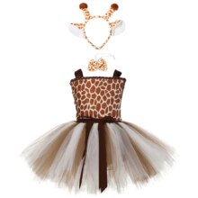 Giraffe Tutu Dress With Matching Headband Set Costume For Girls Giraffe Tutu Dress With Matching Headband Set Costume For Girls