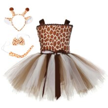 Giraffe Tutu Dress With Matching Headband Set Costume For Girls Giraffe Tutu Dress With Matching Headband Set Costume For Girls