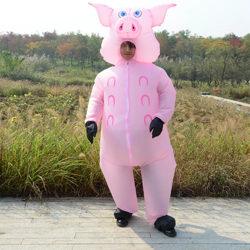 Inflatable Pink Pig Anime Costume For Adult And Kids