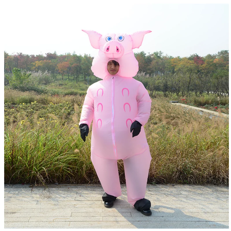 Inflatable Pink Pig Anime Costume For Adult And Kids