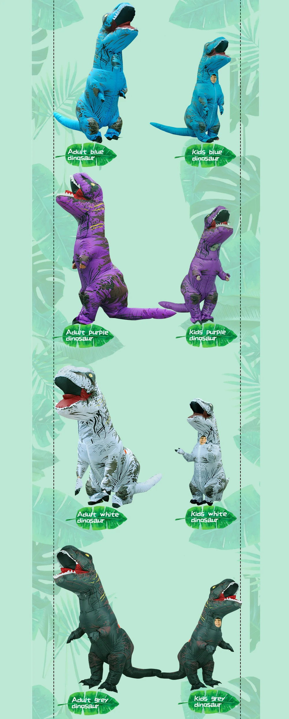Dinosaur Inflatable Fancy Mascot Anime Costume For Adult Kids Dinosaur Inflatable Fancy Mascot Anime Costume For Adult Kids
