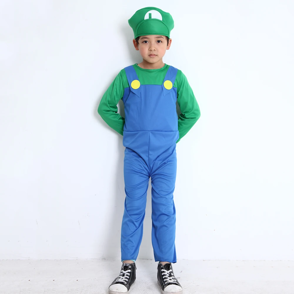 Super Mario Luigi Bros Dance Costume Set For Adults And Kids