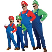 Super Mario Luigi Bros Dance Costume Set For Adults And Kids Super Mario Luigi Bros Dance Costume Set For Adults And Kids
