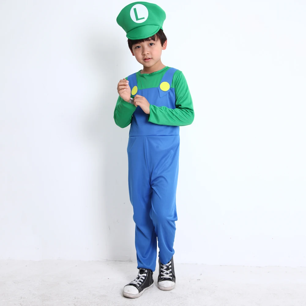 Super Mario Luigi Bros Dance Costume Set For Adults And Kids