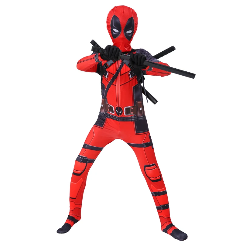 Superhero Deadpool Costumes With Mask For Kids