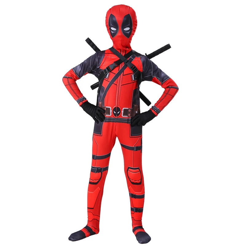 Superhero Deadpool Costumes With Mask For Kids