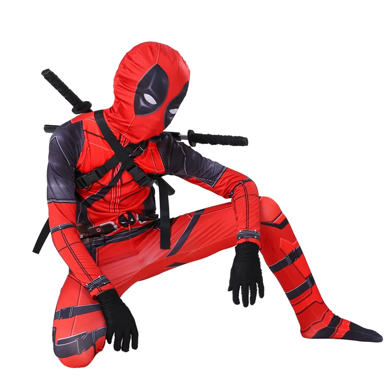 Superhero Deadpool Costumes With Mask For Kids