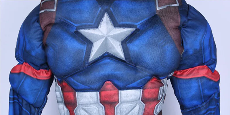 Superhero Flash Fantasia Muscle Costume With Mask For Boys