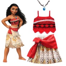 Moana Cosplay Costume For Kids Vaiana Princess Dress Clothes for Halloween Party Moana Cosplay Costume For Kids Vaiana Princess Dress Clothes for Halloween Party