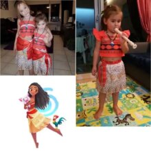 Moana Cosplay Costume For Kids Vaiana Princess Dress Clothes for Halloween Party Moana Cosplay Costume For Kids Vaiana Princess Dress Clothes for Halloween Party