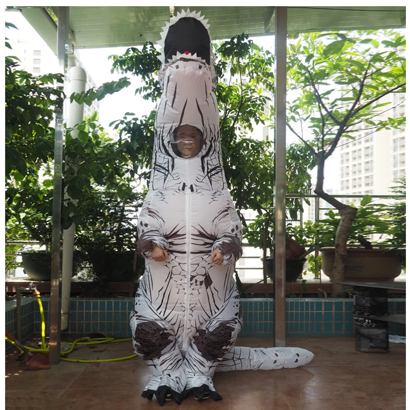 Inflatable T-Rex Dinosaur Cosplay Mascot Costume For Kids Halloween Carnival Birthday