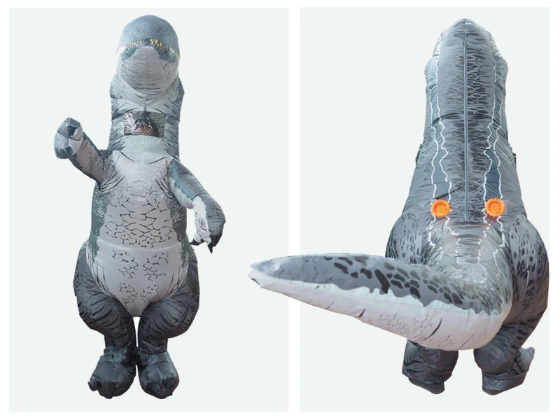 Inflatable T-Rex Dinosaur Cosplay Mascot Costume For Kids Halloween Carnival Birthday