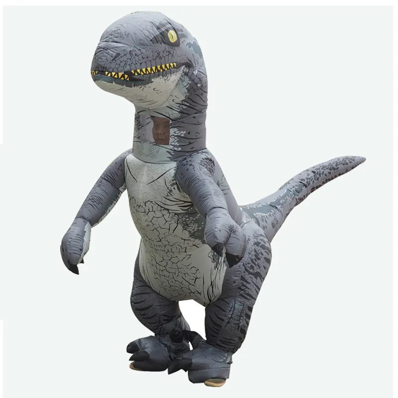 Inflatable T-Rex Dinosaur Cosplay Mascot Costume For Kids Halloween Carnival Birthday