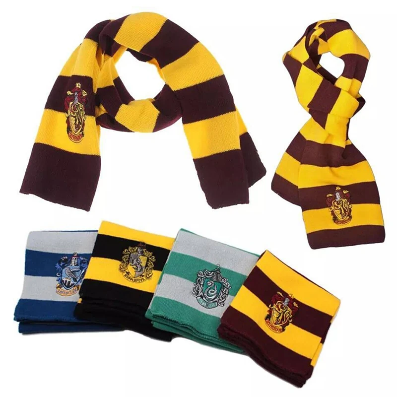 Halloween Harry Potter Cloak Scarf Slytherin Ravenclaw Hufflepuff Robe Cosplay Costume For Adults