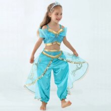 Jasmine Princess Dance Dress Cosplay Costume For Kids & Adults Halloween Party Set Jasmine Princess Dance Dress Cosplay Costume For Kids & Adults Halloween Party Set