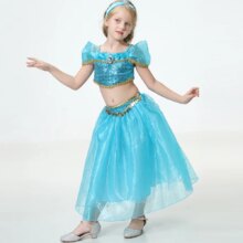 Jasmine Princess Dance Dress Cosplay Costume For Kids & Adults Halloween Party Set Jasmine Princess Dance Dress Cosplay Costume For Kids & Adults Halloween Party Set