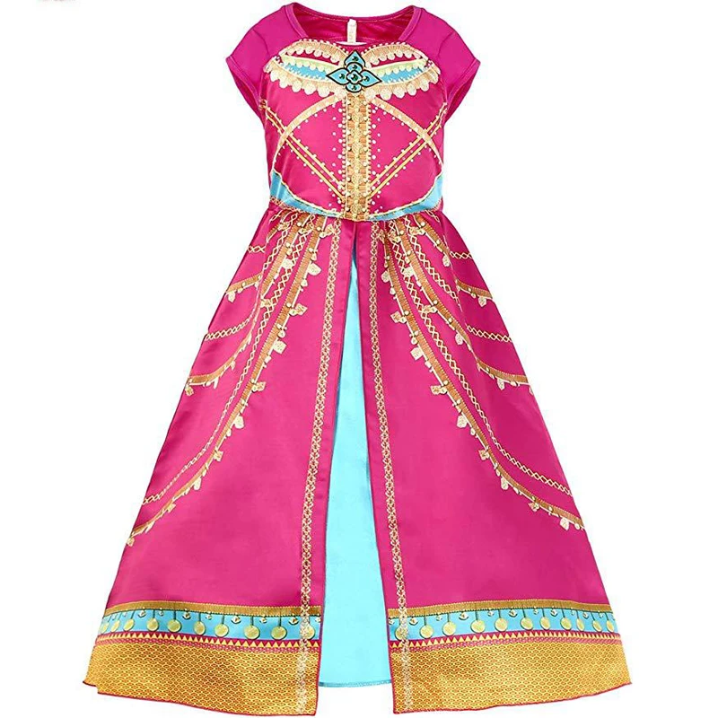 Jasmine Princess Dance Dress Cosplay Costume For Kids & Adults Halloween Party Set