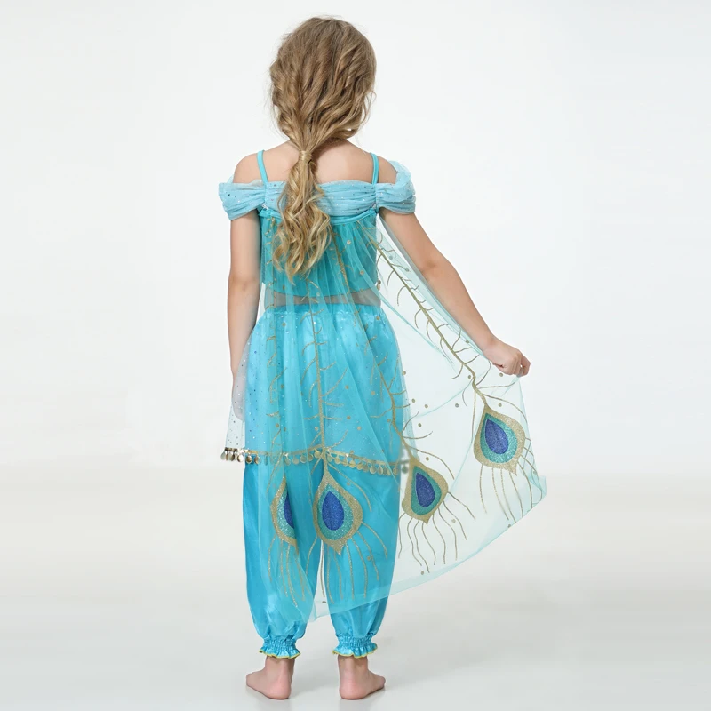 Jasmine Princess Dance Dress Cosplay Costume For Kids & Adults Halloween Party Set