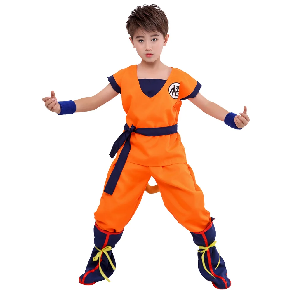 Anime Dragon Ball Z Suit Clothes Son Goku Cosplay Costume Full Set For Adult & Kids Anime Dragon Ball Z Suit Clothes Son Goku Cosplay Costume Full Set For Adult & Kids