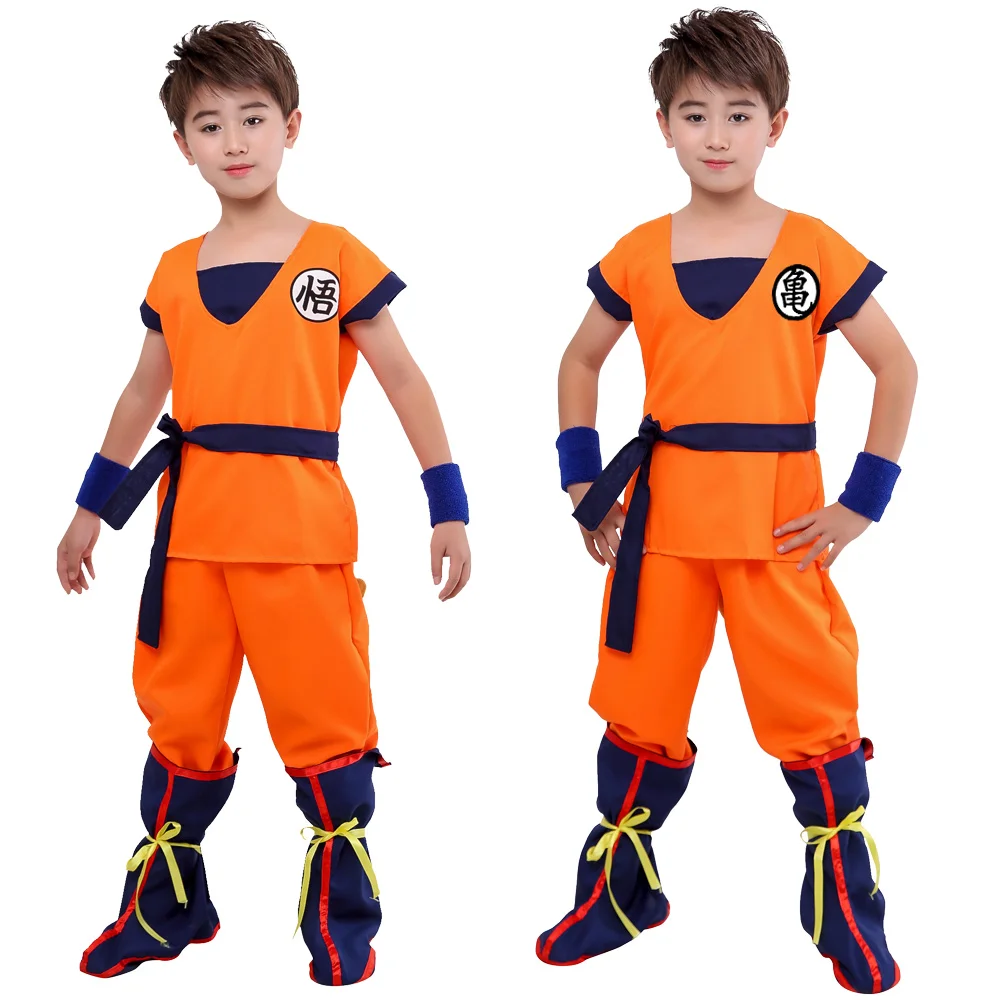 Anime Dragon Ball Z Suit Clothes Son Goku Cosplay Costume Full Set For Adult & Kids Anime Dragon Ball Z Suit Clothes Son Goku Cosplay Costume Full Set For Adult & Kids