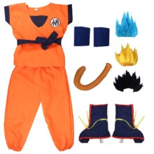 Anime Dragon Ball Z Suit Clothes Son Goku Cosplay Costume Full Set For Adult & Kids Anime Dragon Ball Z Suit Clothes Son Goku Cosplay Costume Full Set For Adult & Kids