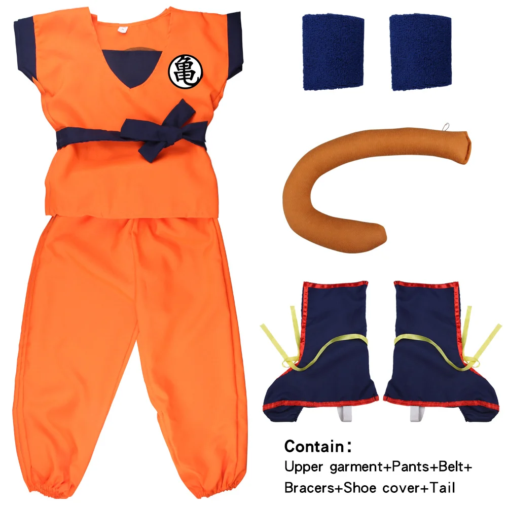 Anime Dragon Ball Z Suit Clothes Son Goku Cosplay Costume Full Set For Adult & Kids Anime Dragon Ball Z Suit Clothes Son Goku Cosplay Costume Full Set For Adult & Kids
