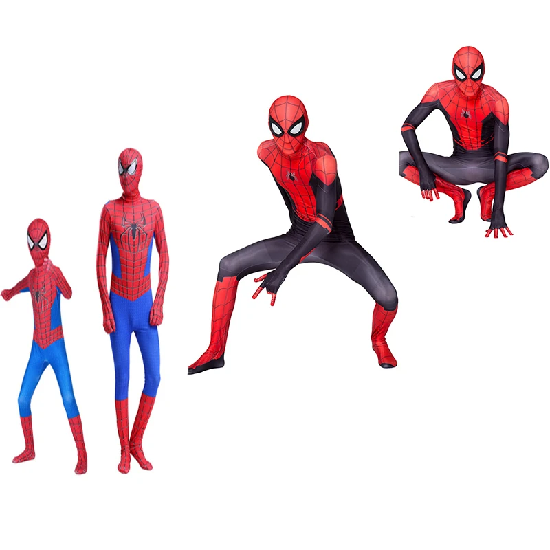 Spiderman Jumpsuit Cosplay Costume For Kids & Adults