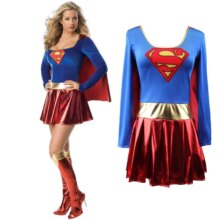 Adult Superwoman Dress & Shoe Covers Costumes For Girls Adult Superwoman Dress & Shoe Covers Costumes For Girls