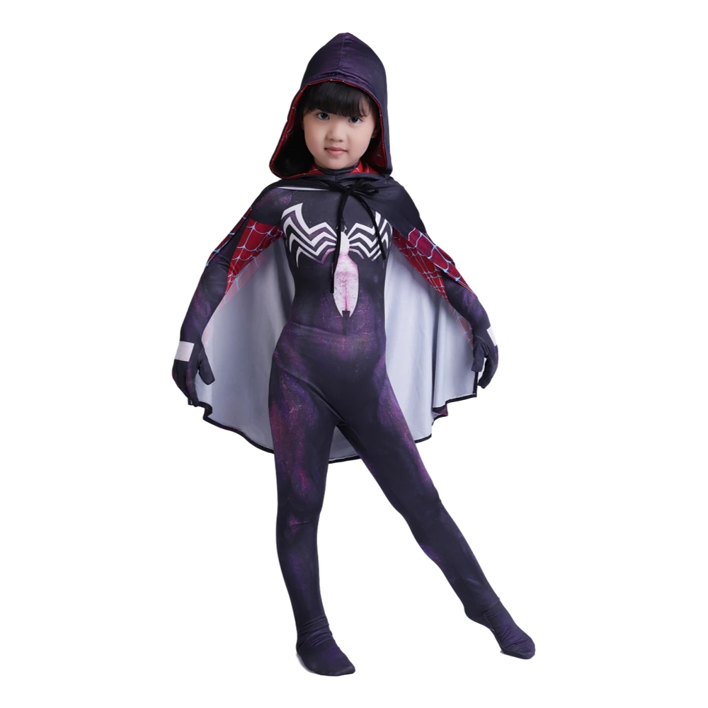 Gwen Stacy Female Spider 3D Print Zentai Costume For Kids