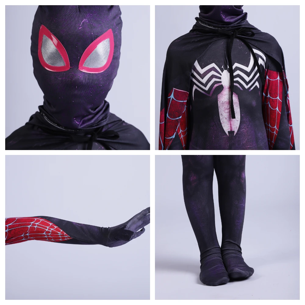 Gwen Stacy Female Spider 3D Print Zentai Costume For Kids