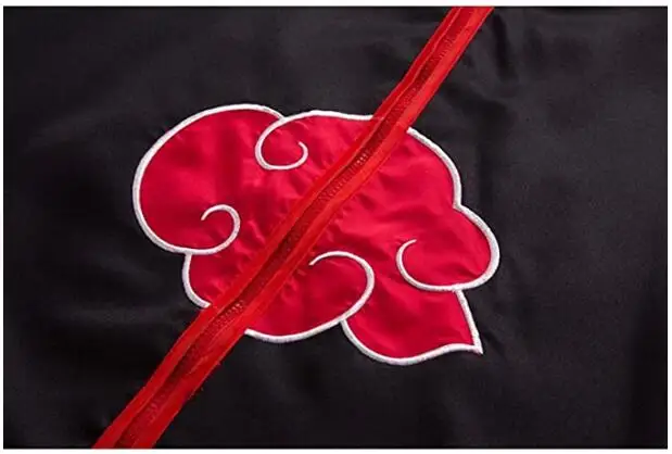 Naruto Akatsuki Cloak Sasuke Uchiha Cape Costume